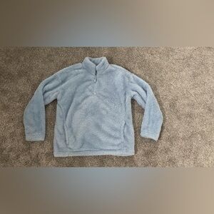 Lands' End Fleece Light Blue Sweater